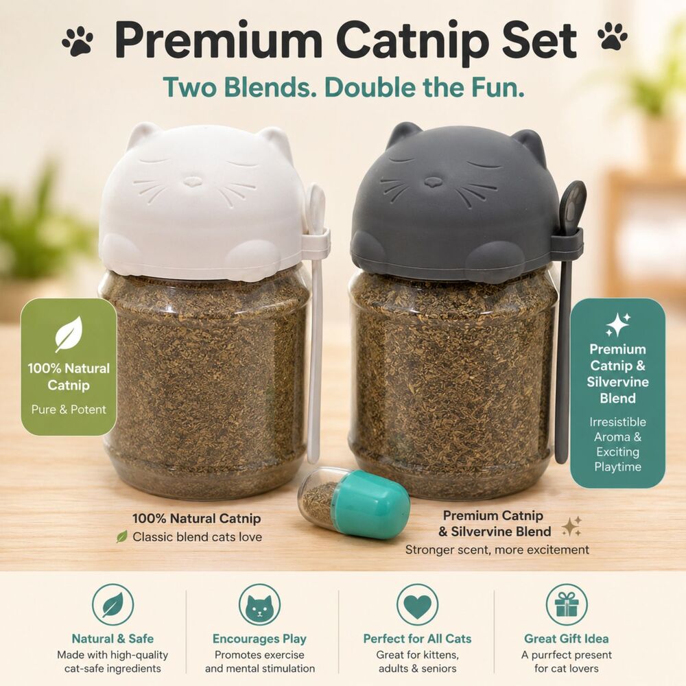 Kitty City Premium Natural Catnip Collection Gift Set NEW